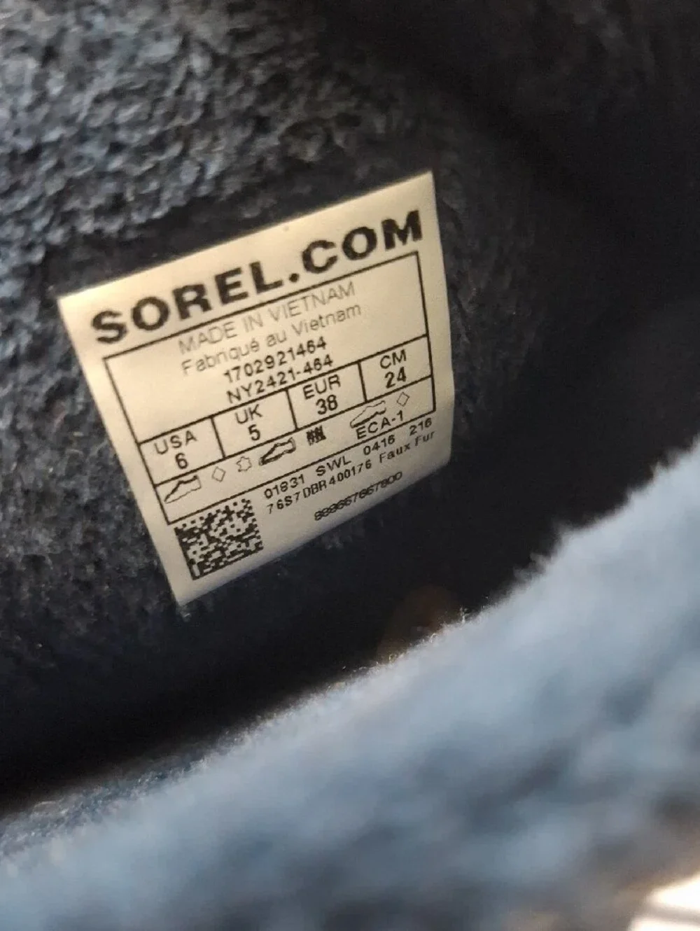 Sorel Girls' Navy Suede Winter Boot with Light Blue Accents